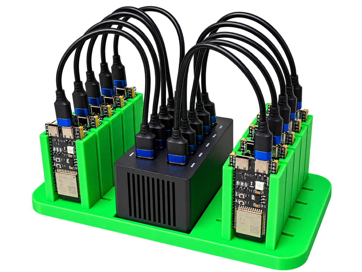 BattleNodes ESP32-S3 10-Node Cluster Rack